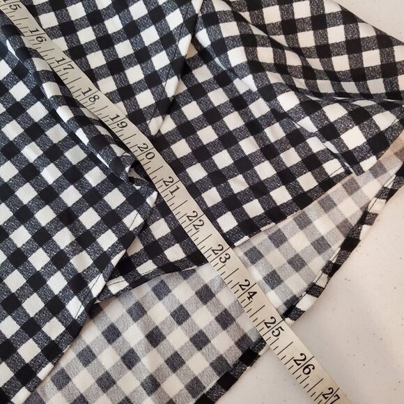 Banana‎ Republic Skirt Womens 6 Black Gingham Check Ruffle Flounce - Picture 8 of 11